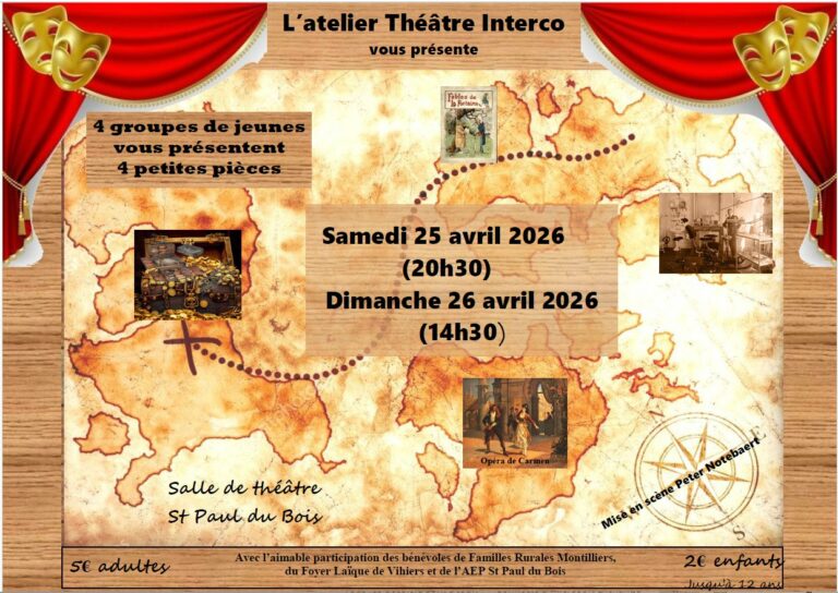 Affiche du spectacle de l’atelier théâtre intercommunal | La Voix Lyssoise - KÉVIN NICOULEAUD
