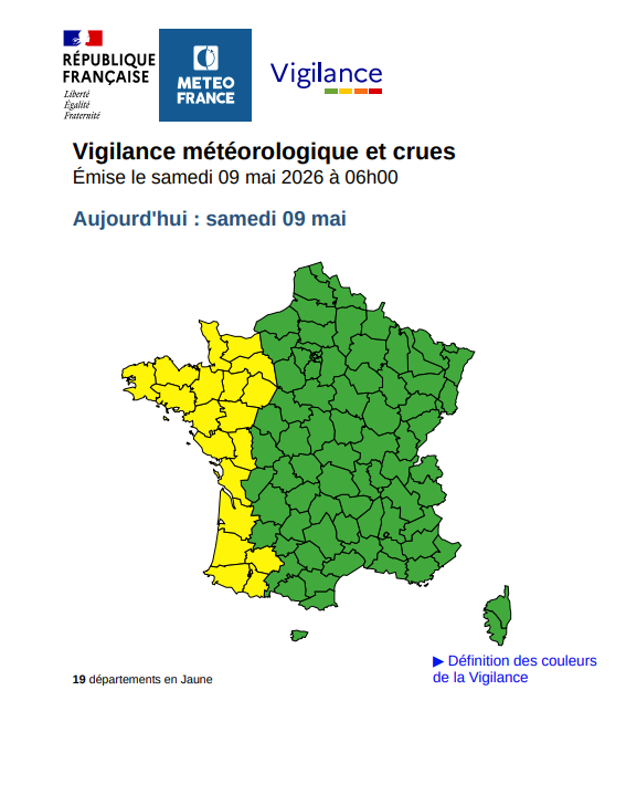 Le Maine-et-Loire est placé en vigilance jaune aux orages samedi 9 mai selon Météo-France. | La Voix Lyssoise - KÉVIN NICOULEAUD