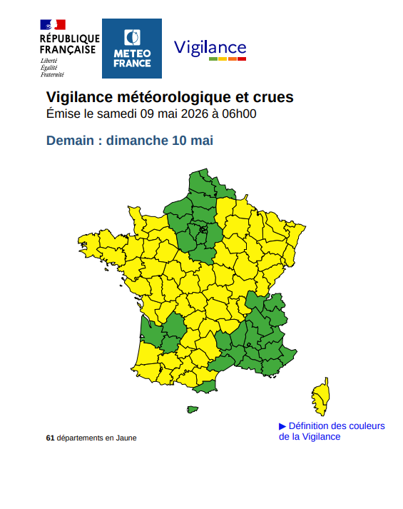 Le Maine-et-Loire est placé en vigilance jaune aux orages dimanche 10 mai selon Météo-France. | La Voix Lyssoise - KÉVIN NICOULEAUD