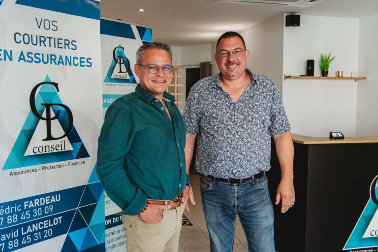 Cédric Fardeau et David Lancelot, associés du cabinet CD Conseil à Vihiers, cinq ans après la création de leur activité. | La Voix Lyssoise - KÉVIN NICOULEAUD