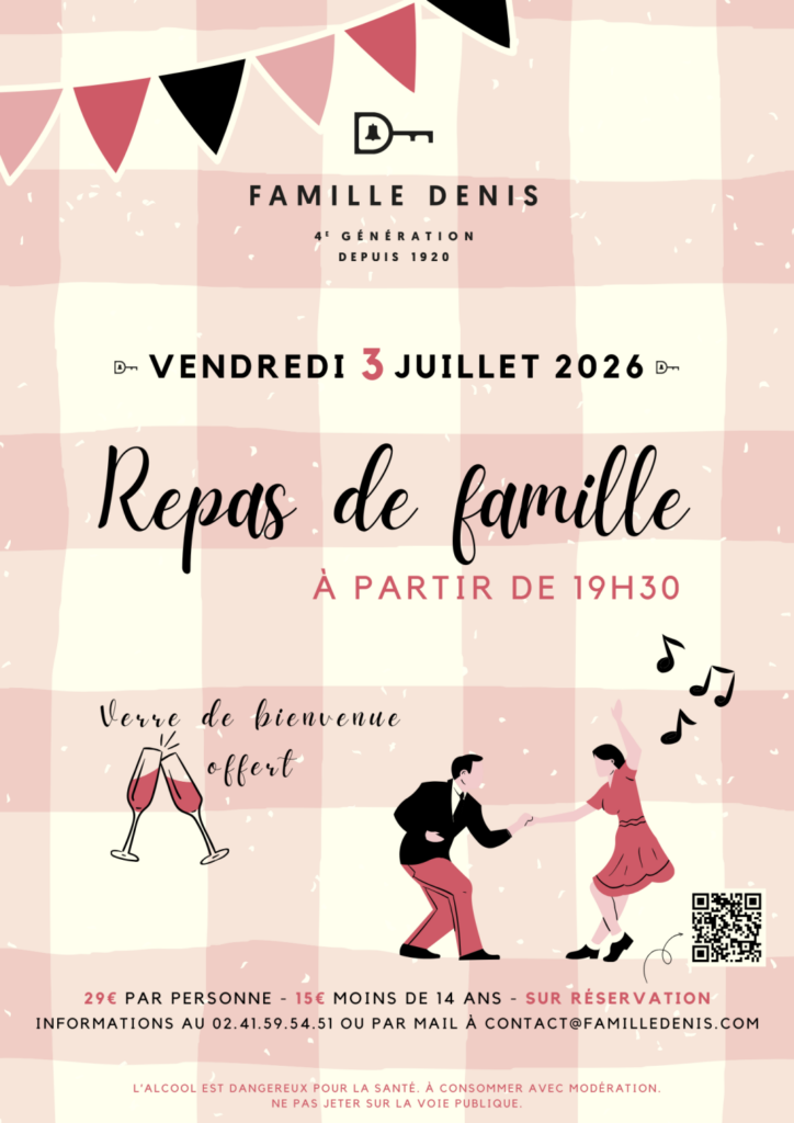 Le domaine Famille Denis organise pour une deuxième édition son « Repas de famille » le vendredi 3 juillet à Cléré-sur-Layon. | Famille Denis